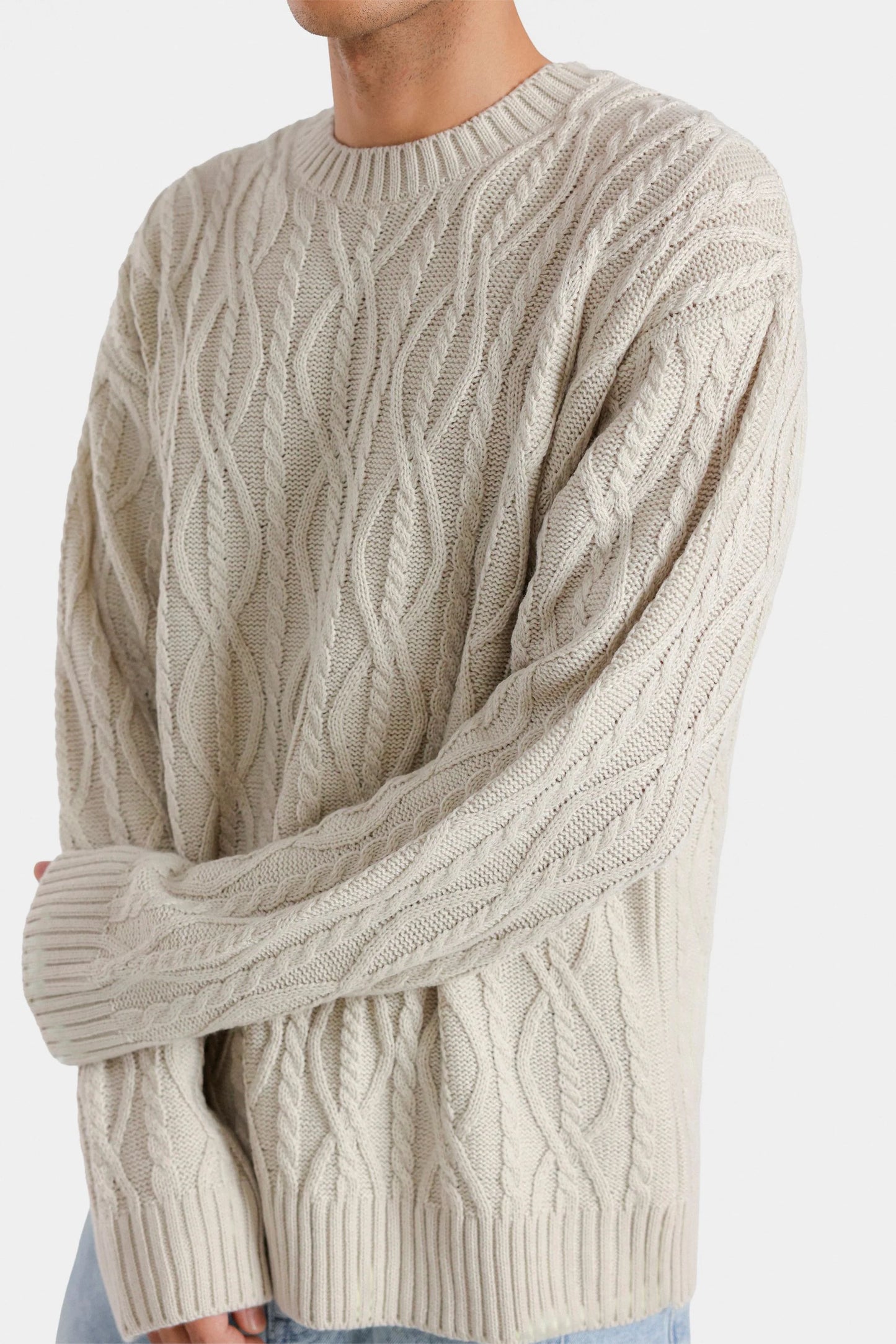 CABLE KNITTED SWEATER