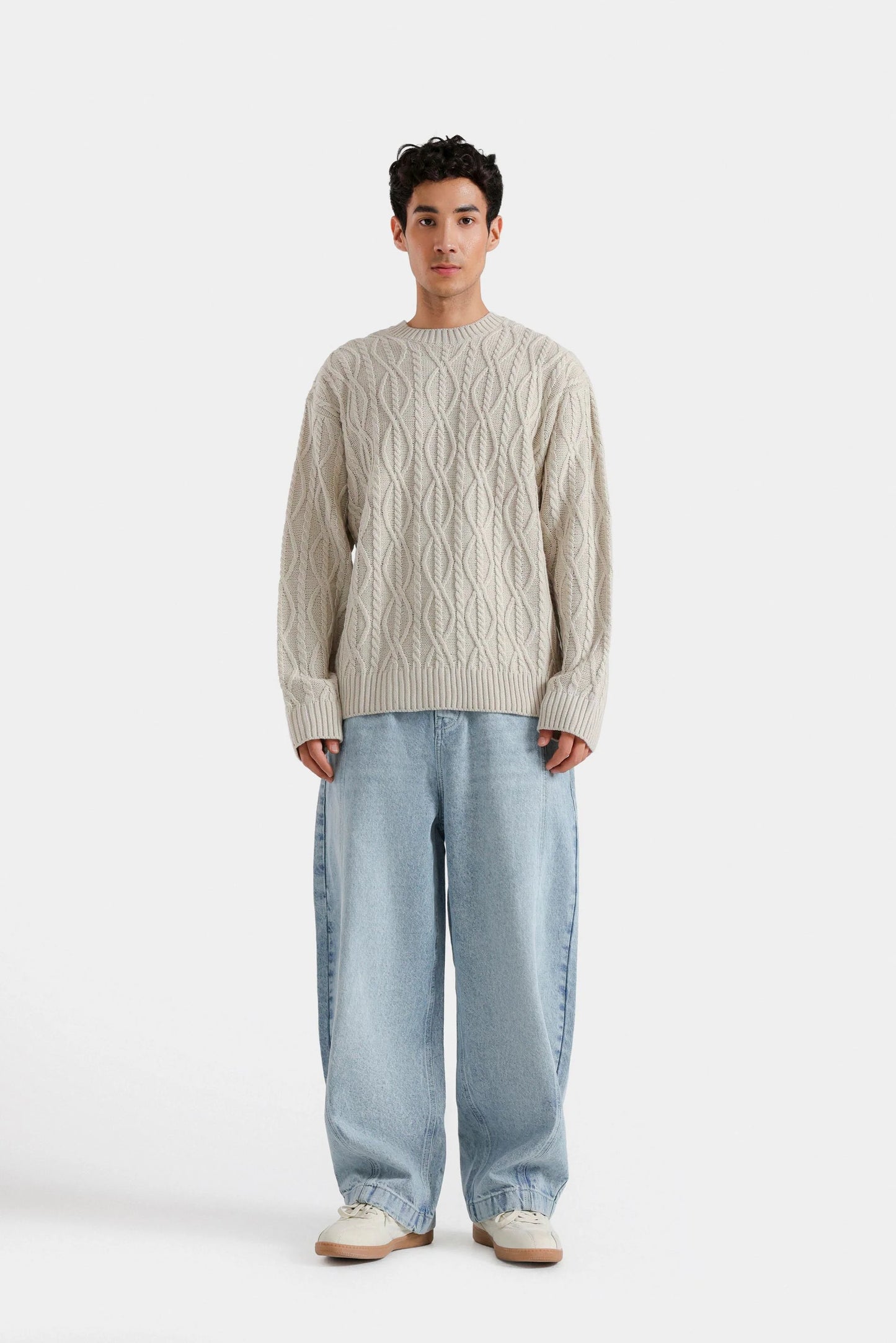 CABLE KNITTED SWEATER