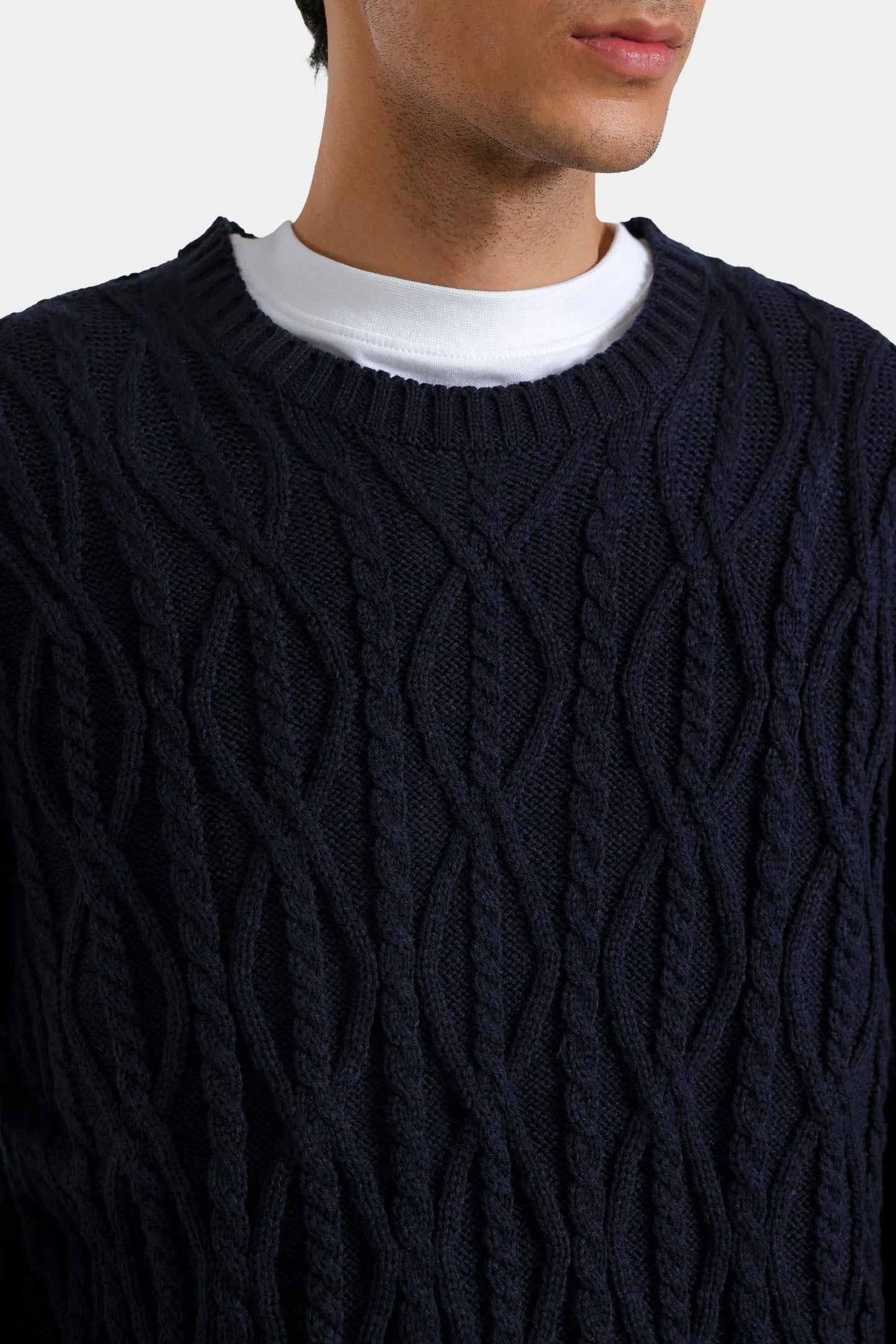 CABLE KNITTED SWEATER