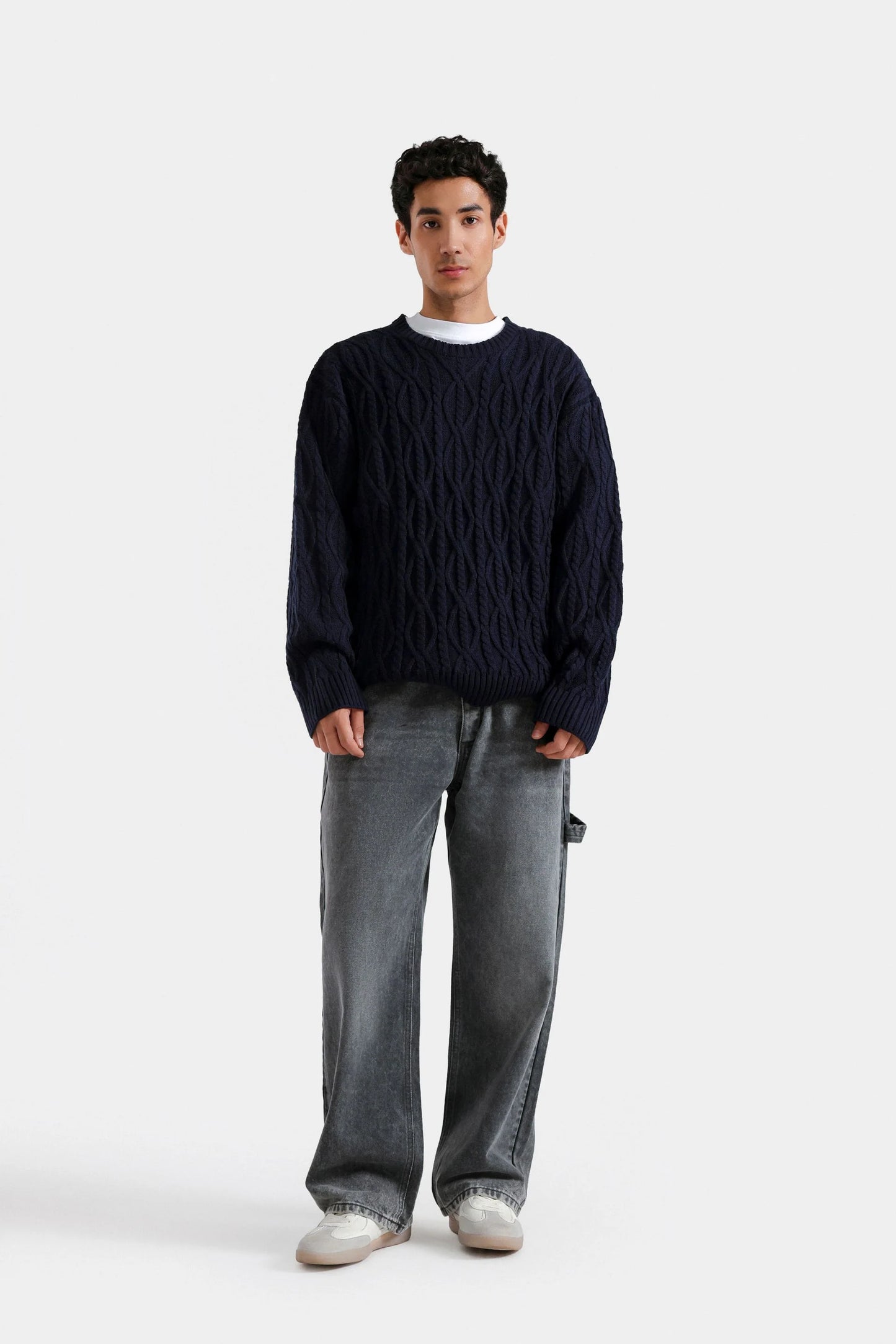 CABLE KNITTED SWEATER