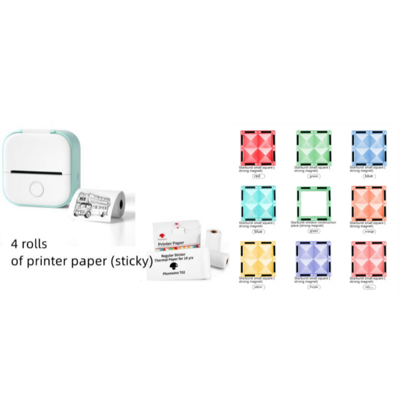 Portable Mini Thermal Label Printer Home Photo Printer Student Wrong Question Printer Bluetooth-compatible Mini Label Printer Price Tag