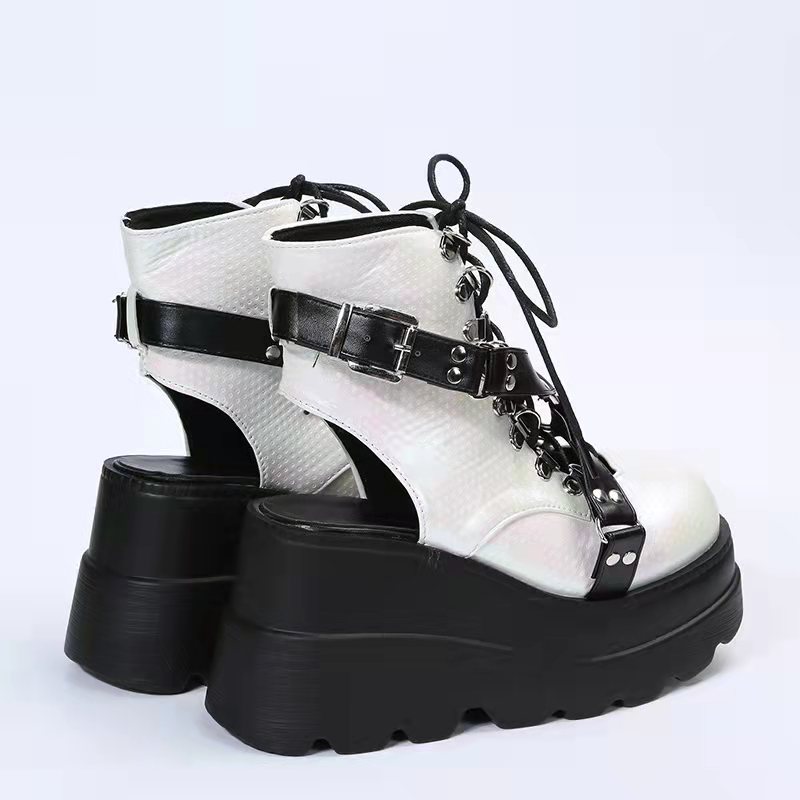 Gothic Street Punk Plus Size Matte Boots