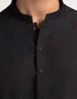 BLACK COTTON SEMI-FORMAL KURTA
