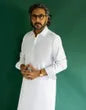 WHITE BOSKI UNSTITCHED KAMEEZ SHALWAR FABRIC